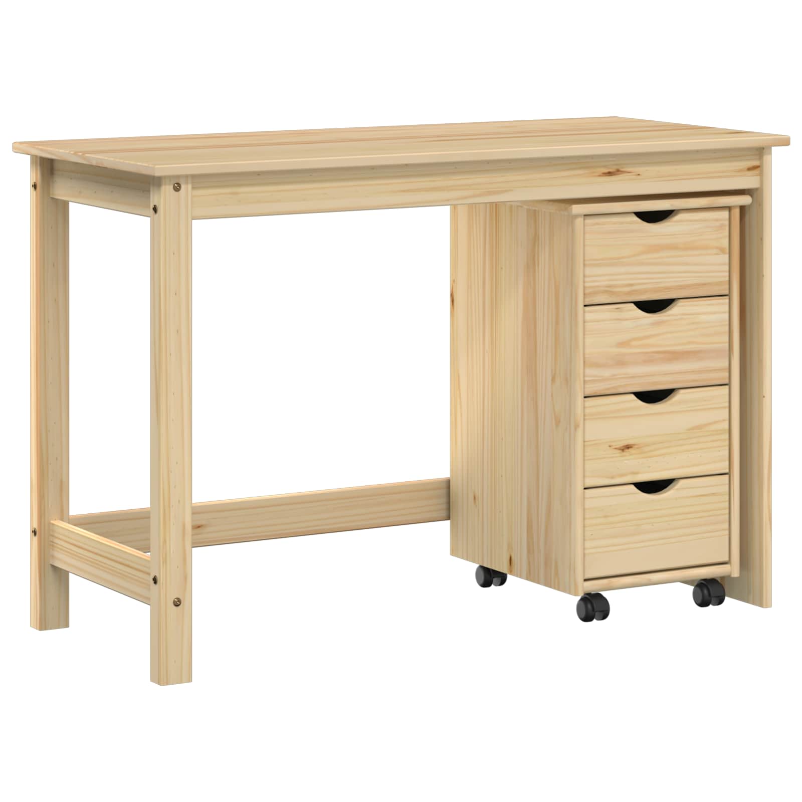 vidaXL Schreibtischschrank-Set 2 stk. Braun Massives Kiefernholz – Bild 2