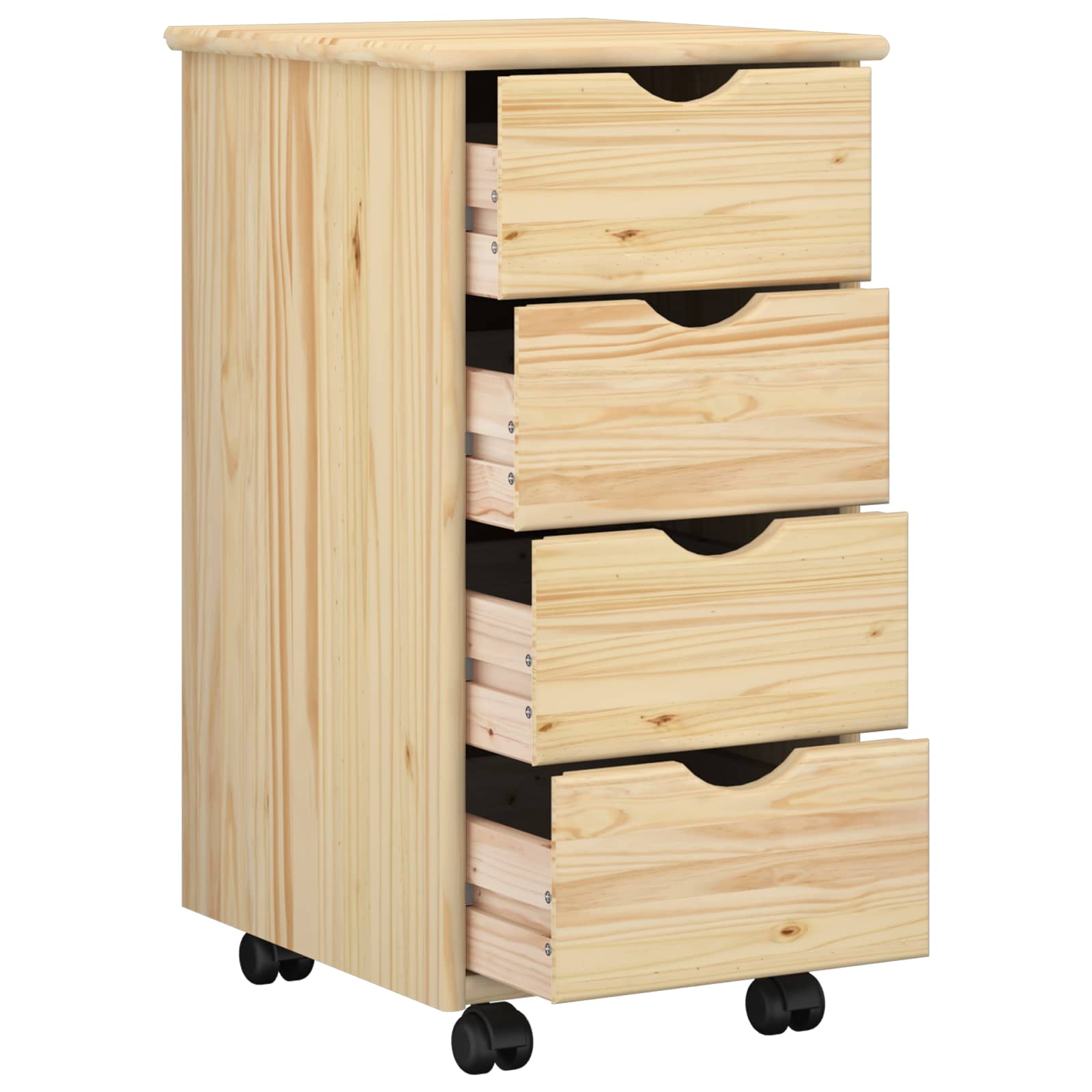 vidaXL Schreibtischschrank-Set 2 stk. Braun Massives Kiefernholz – Bild 5