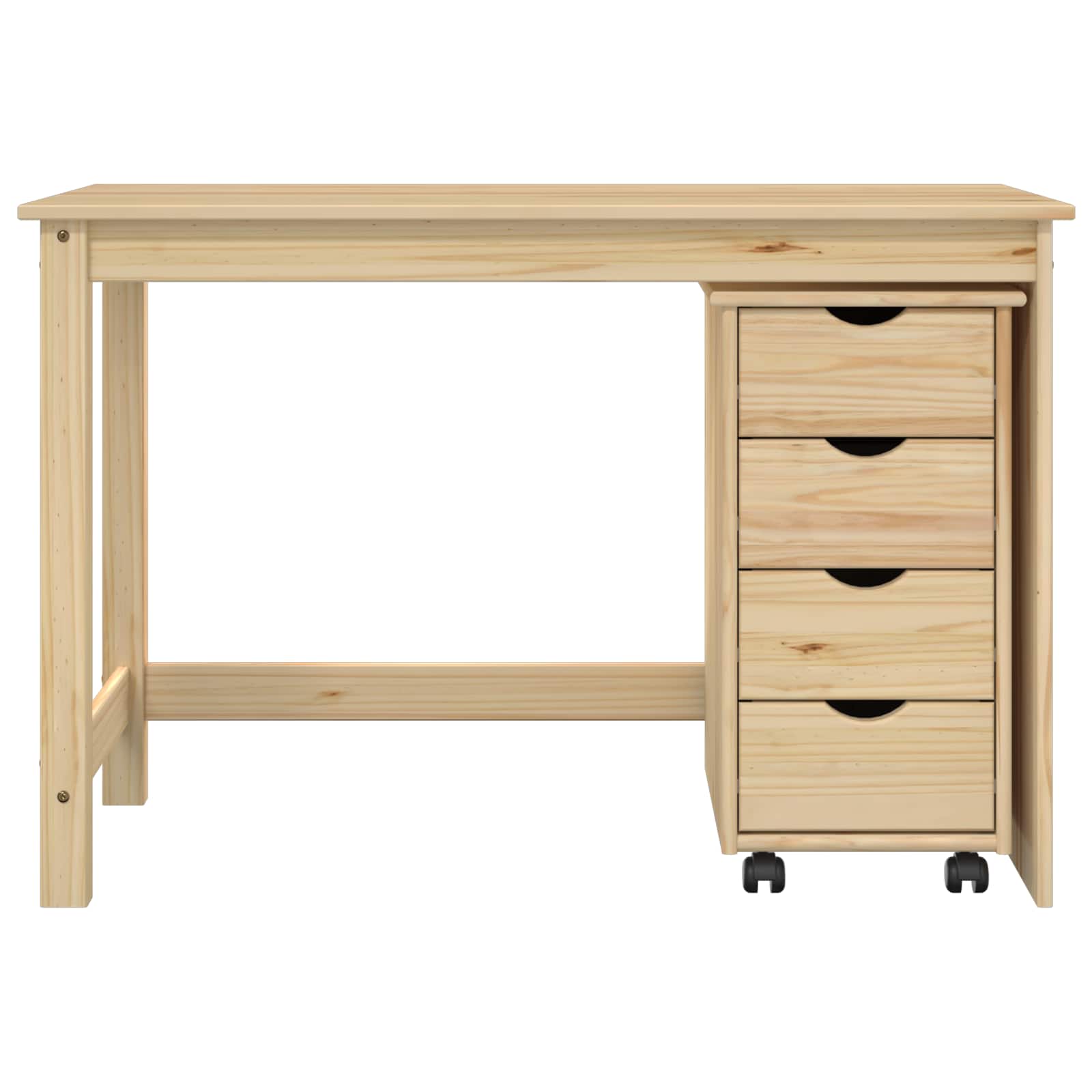 vidaXL Schreibtischschrank-Set 2 stk. Braun Massives Kiefernholz – Bild 6