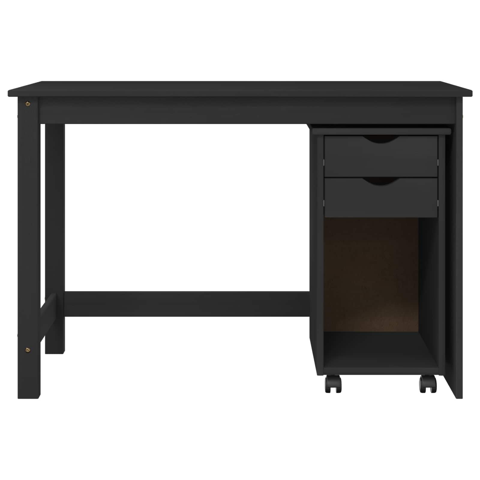 Bureau Kas Set 2 st Grijs Massief grenenhout image 6