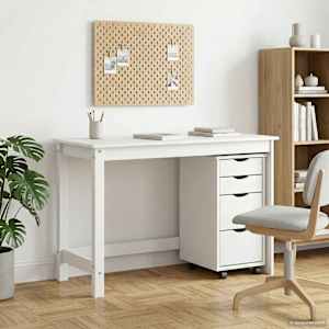 Sada stolu a mobilního kontejneru MOSS 2 pcs Bílá - obrázek 1