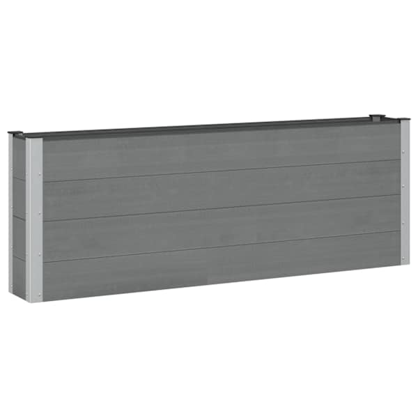 vidaXL K&otilde;rgendatud aia taimelava 2 tk Must 200 x 30 x 72 cm