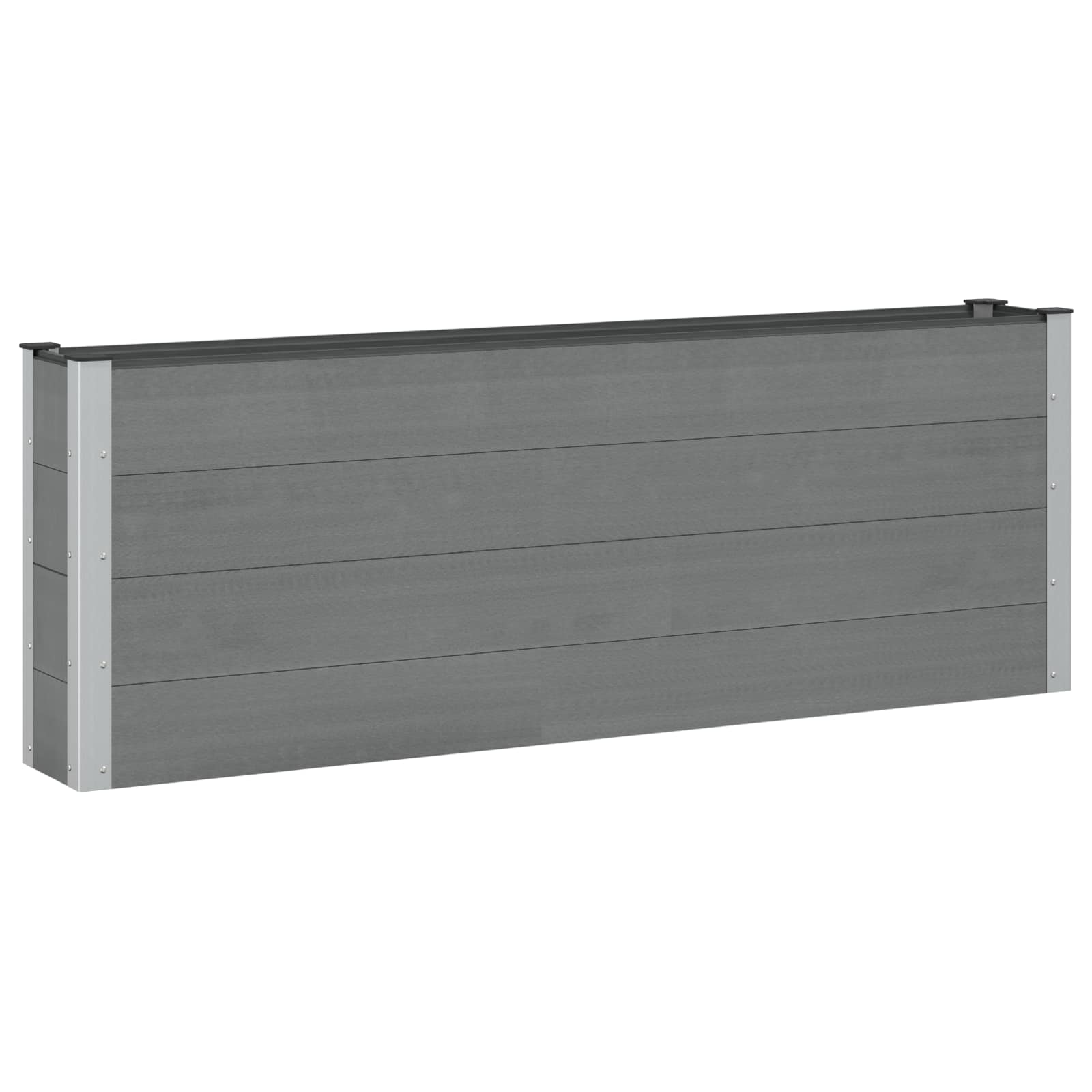 vidaXL Strat înălțat de grădină 2 pcs WPC și Aluminiu