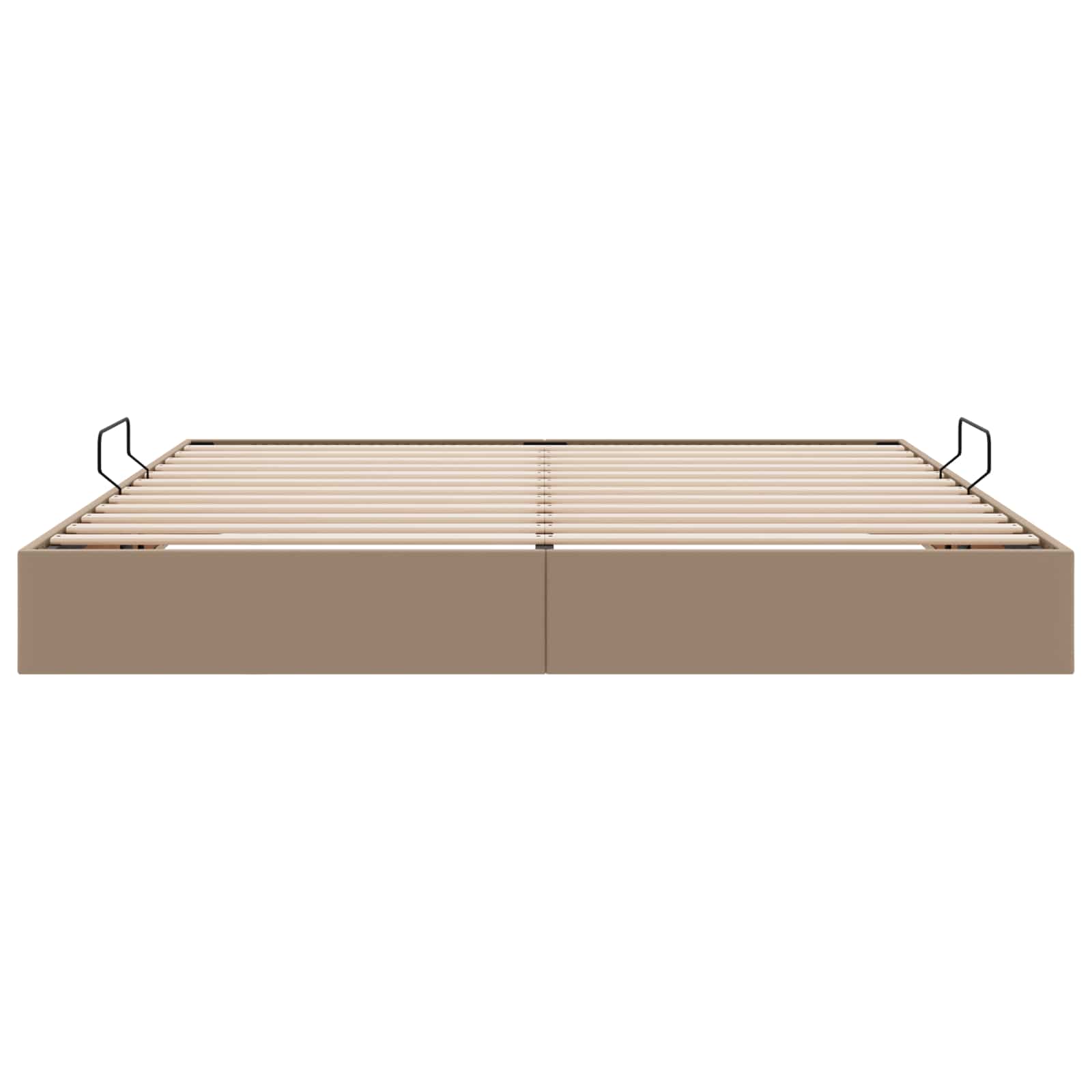 vidaXL Ottoman Bedframe met opslag Cappuccino 200 x 200 cm Nep Leer