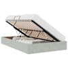 vidaXL Ottomani voodiraam ladustamisega Helehall 120 x 190 cm Samet