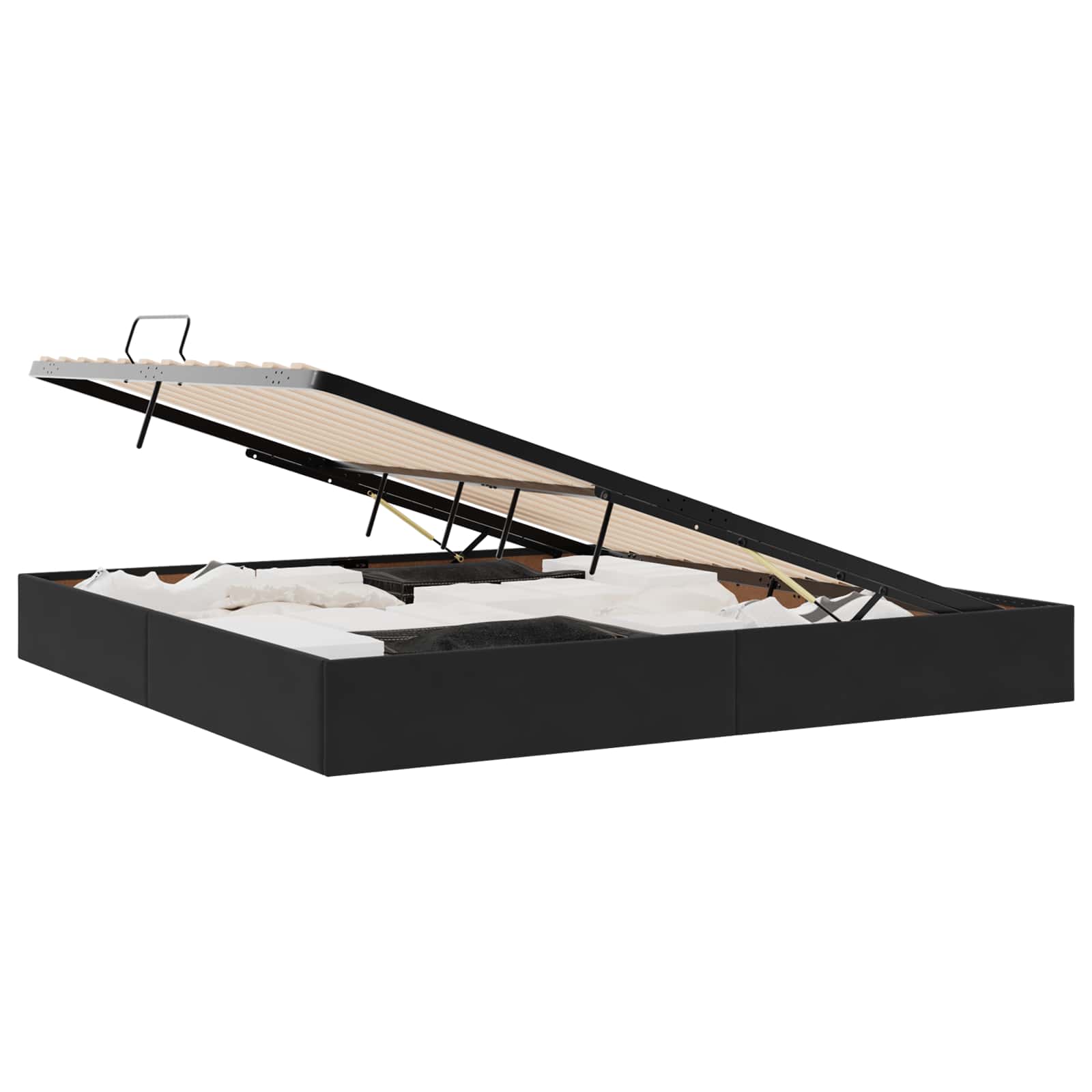 Thumbnail - vidaXL Aufbewahrungsbett mit Speicher Schwarz 200 x 200 cm Samt