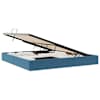 vidaXL Ottomani voodiraam ladustamisega Tumesinine 200 x 200 cm Samet