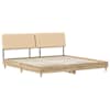 vidaXL Peatsiga kaheinimesevoodi Sonoma tamm ja kreemjas 200 x 200 cm