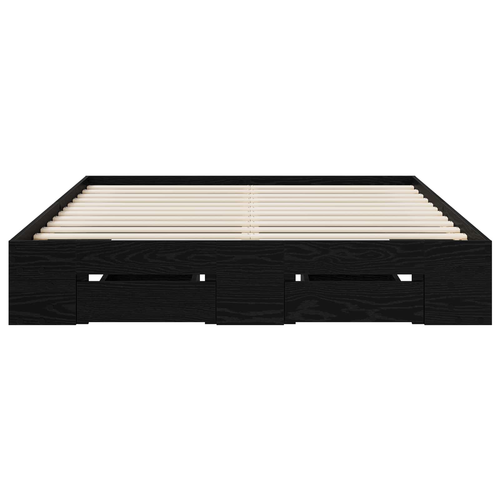 vidaXL Bedframe 2 st Zwart eiken 135 x 190 cm Bewerkt hout, foto 4