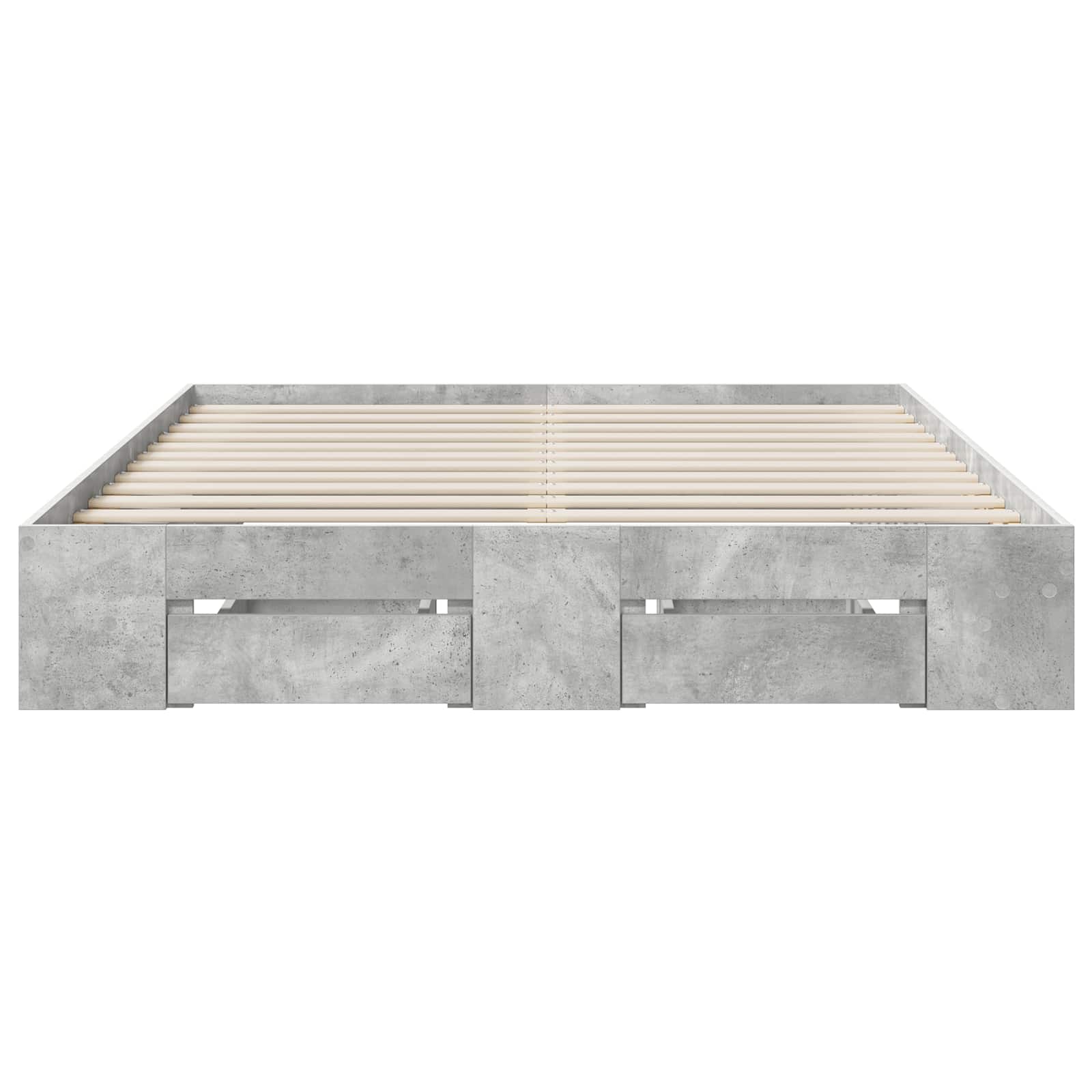 vidaXL Bedframe 2 st Betongrijs 120 x 200 cm Bewerkt hout grijs, foto 4