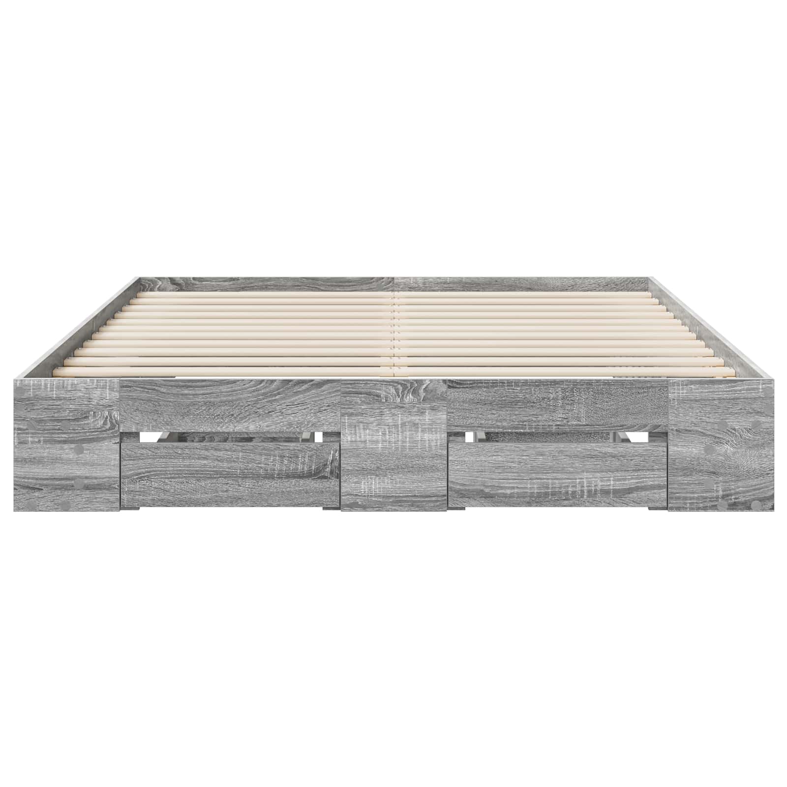 vidaXL Bedframe 2 st Grijs Sonoma 120 x 200 cm Bewerkt hout, foto 4