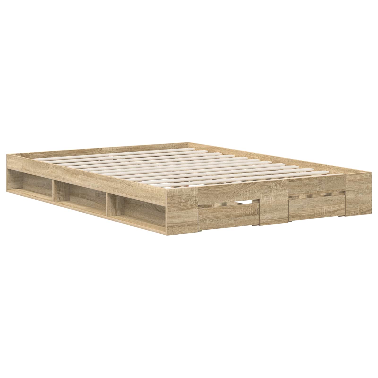 vidaXL Bedframe 2 st Sonoma Eiken 120 x 190 cm Bewerkt hout, foto 3