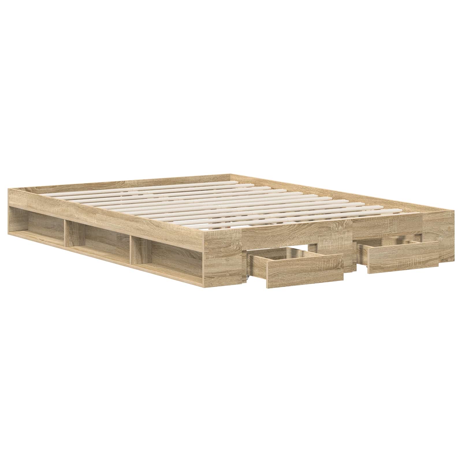 vidaXL Bedframe 2 st Sonoma Eiken 120 x 190 cm Bewerkt hout, foto 4