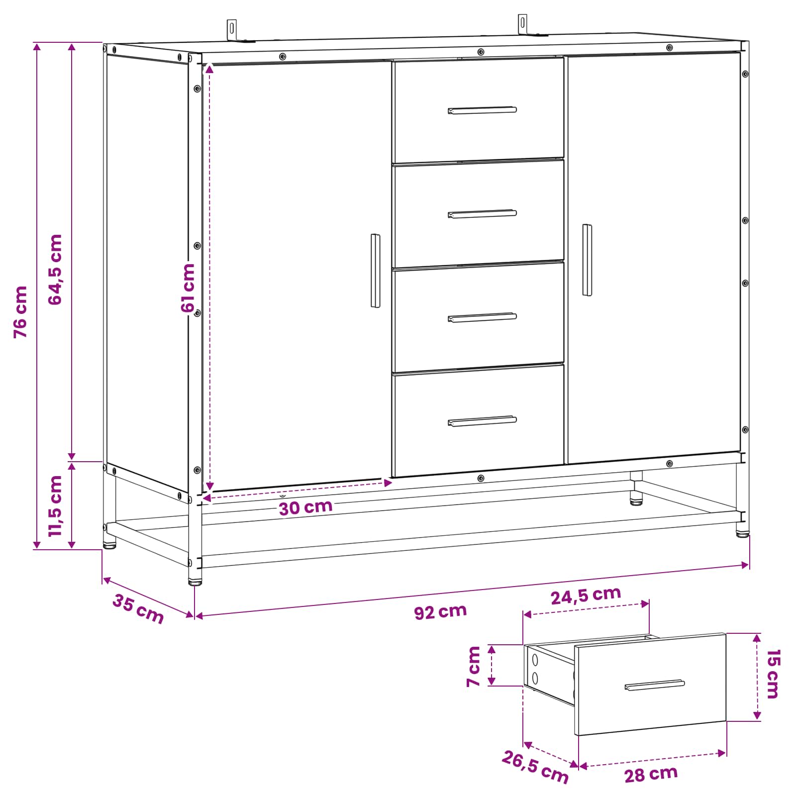 Sideboard size guide