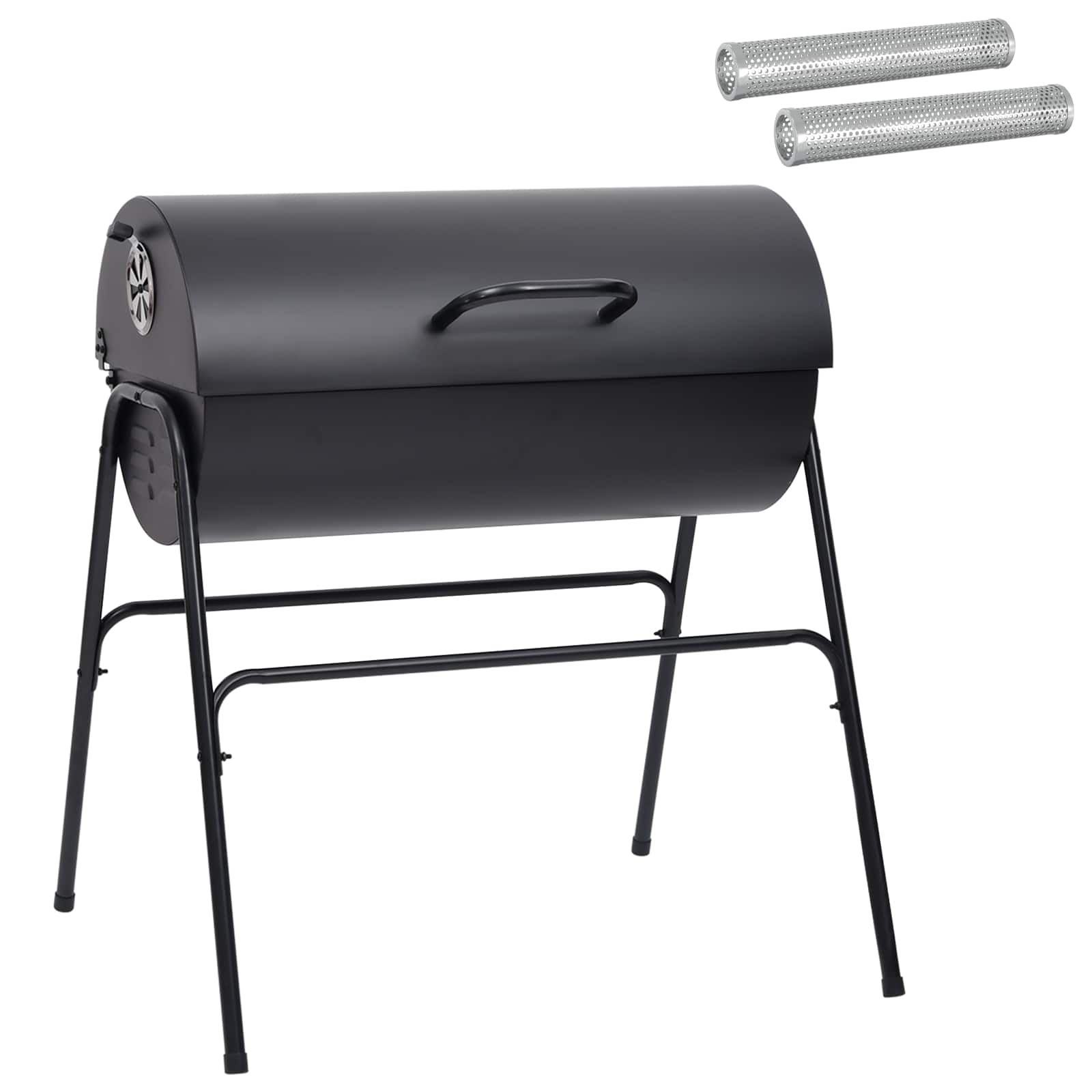 Buiten Grill 3 pcs 80 x 73 x 90 cm Zwart Metaal image 2