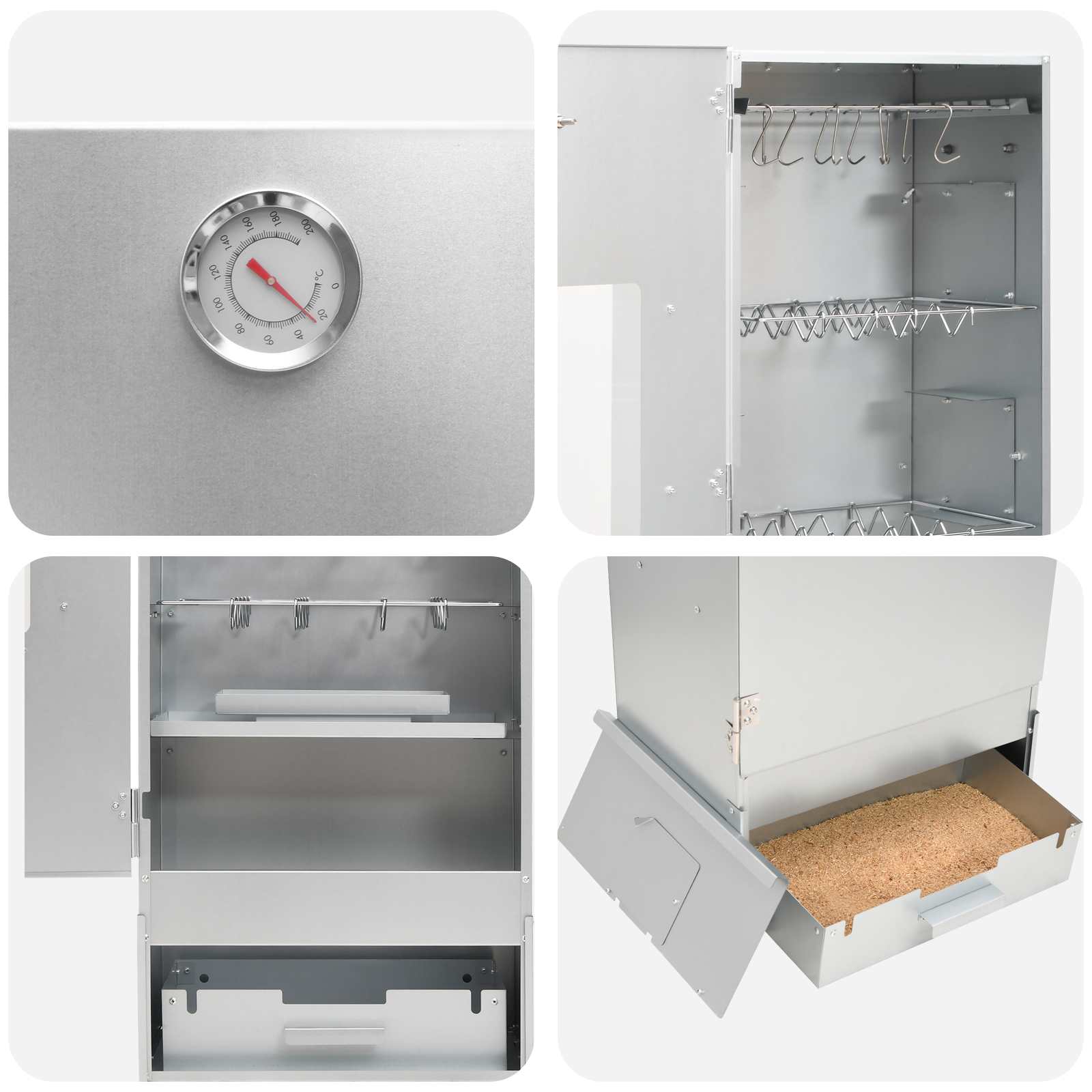 Rookoven 3 pcs Zilverkleurig Gegalvaniseerd staal image 5
