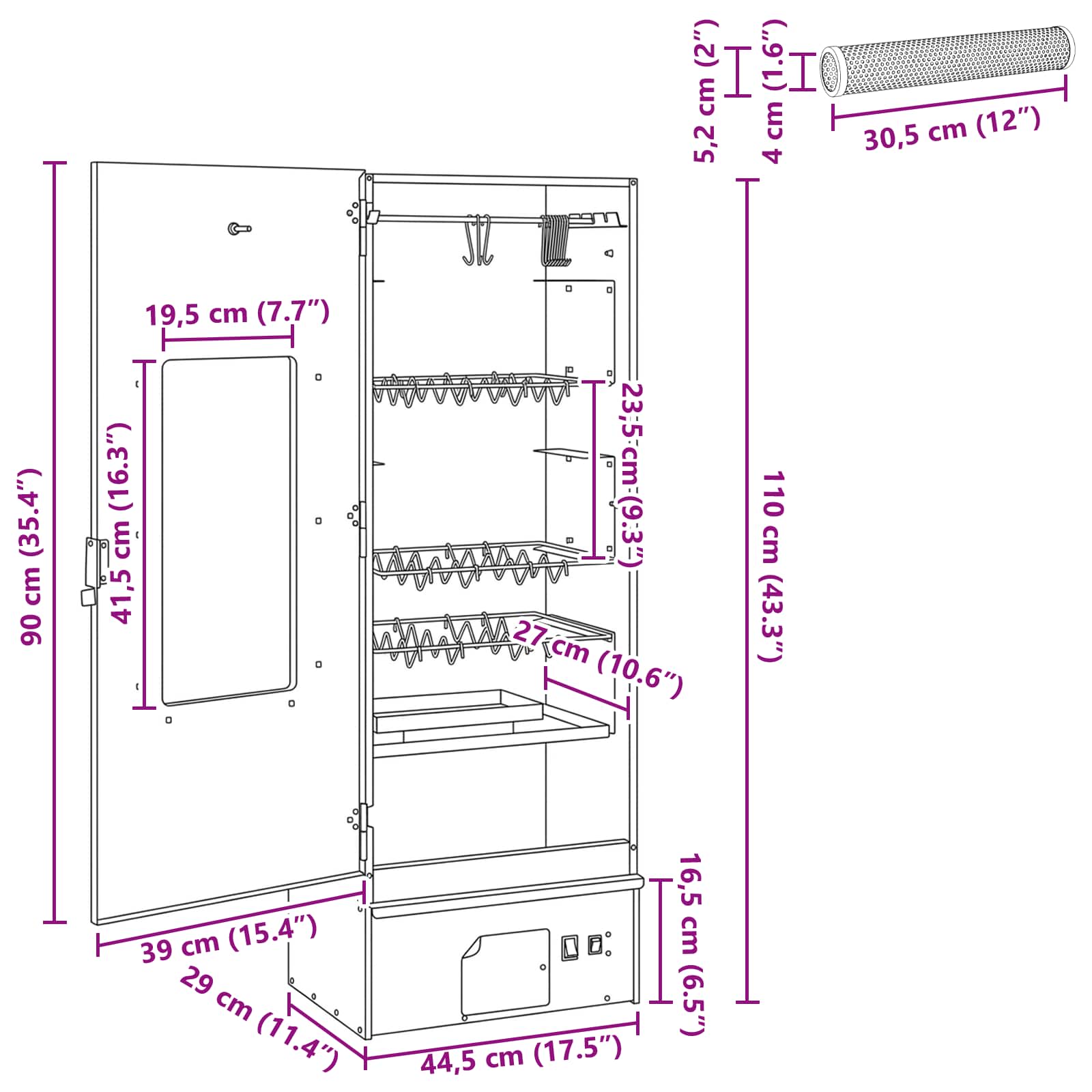 Rookoven 3 pcs Zilverkleurig Gegalvaniseerd staal image 7