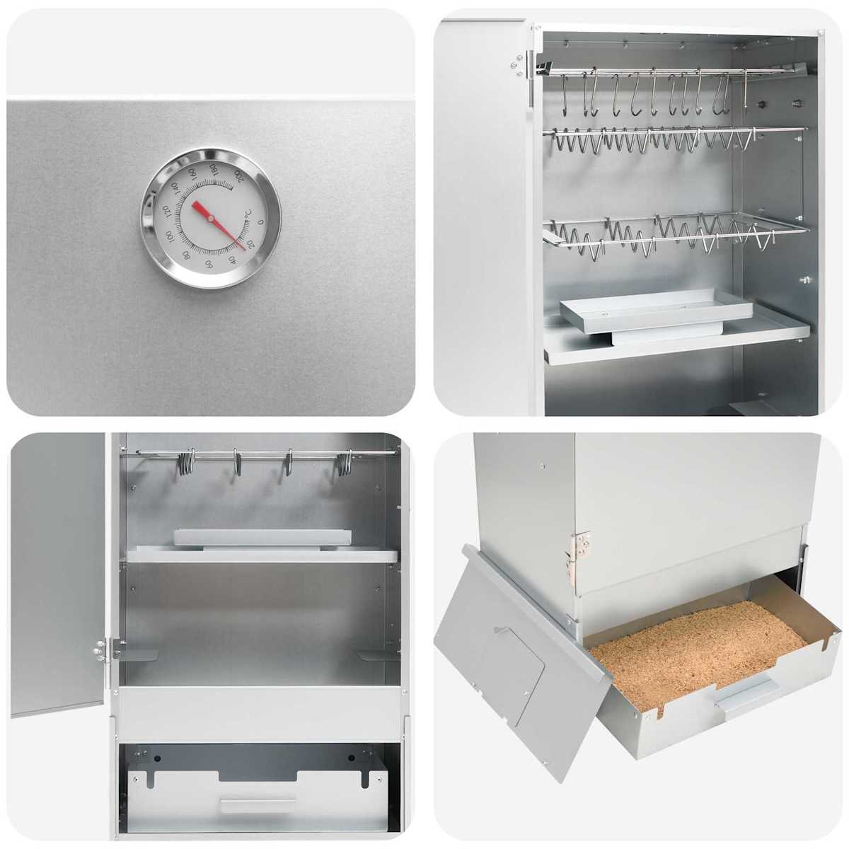 Ryggerovn 3 stk. 44,5 x 29 x 83 cm Galvaniseret stål Sølv - Billede 5