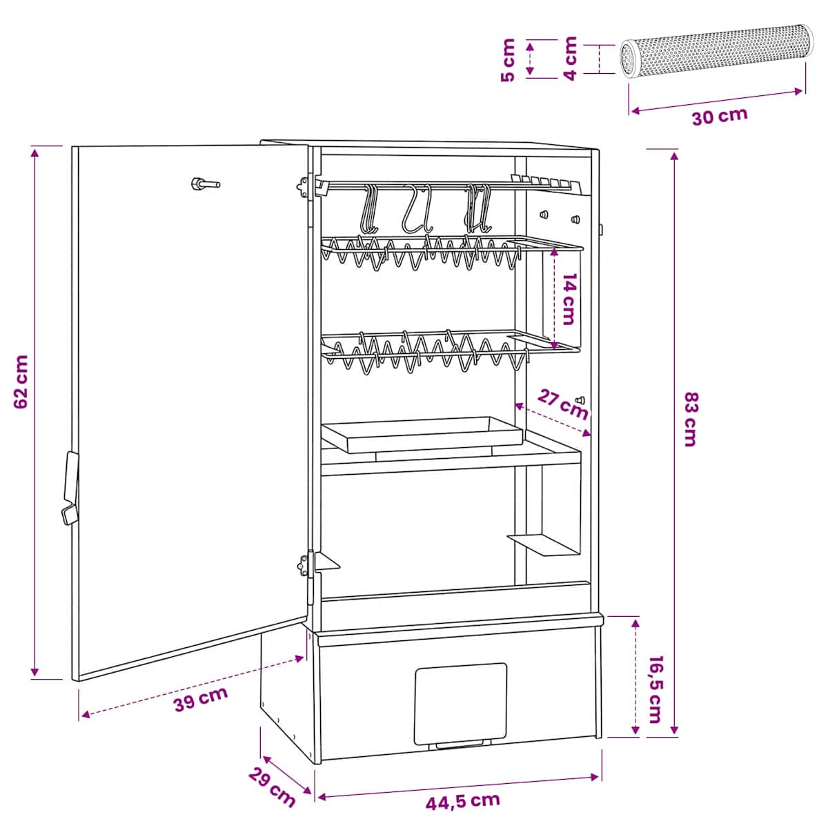 Ryggerovn 3 stk. 44,5 x 29 x 83 cm Galvaniseret stål Sølv - Billede 7