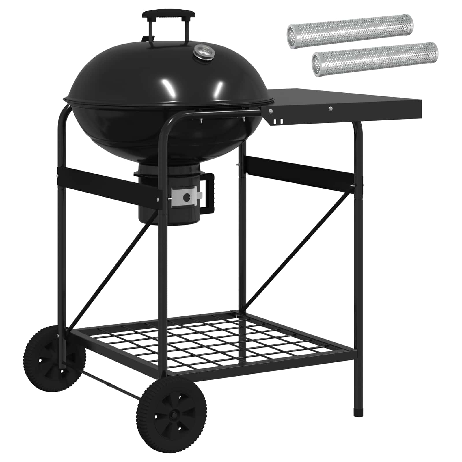 Houtskoolgrill met Rookbuizen 91 x 71 x 107 cm Staal Zwart image 2
