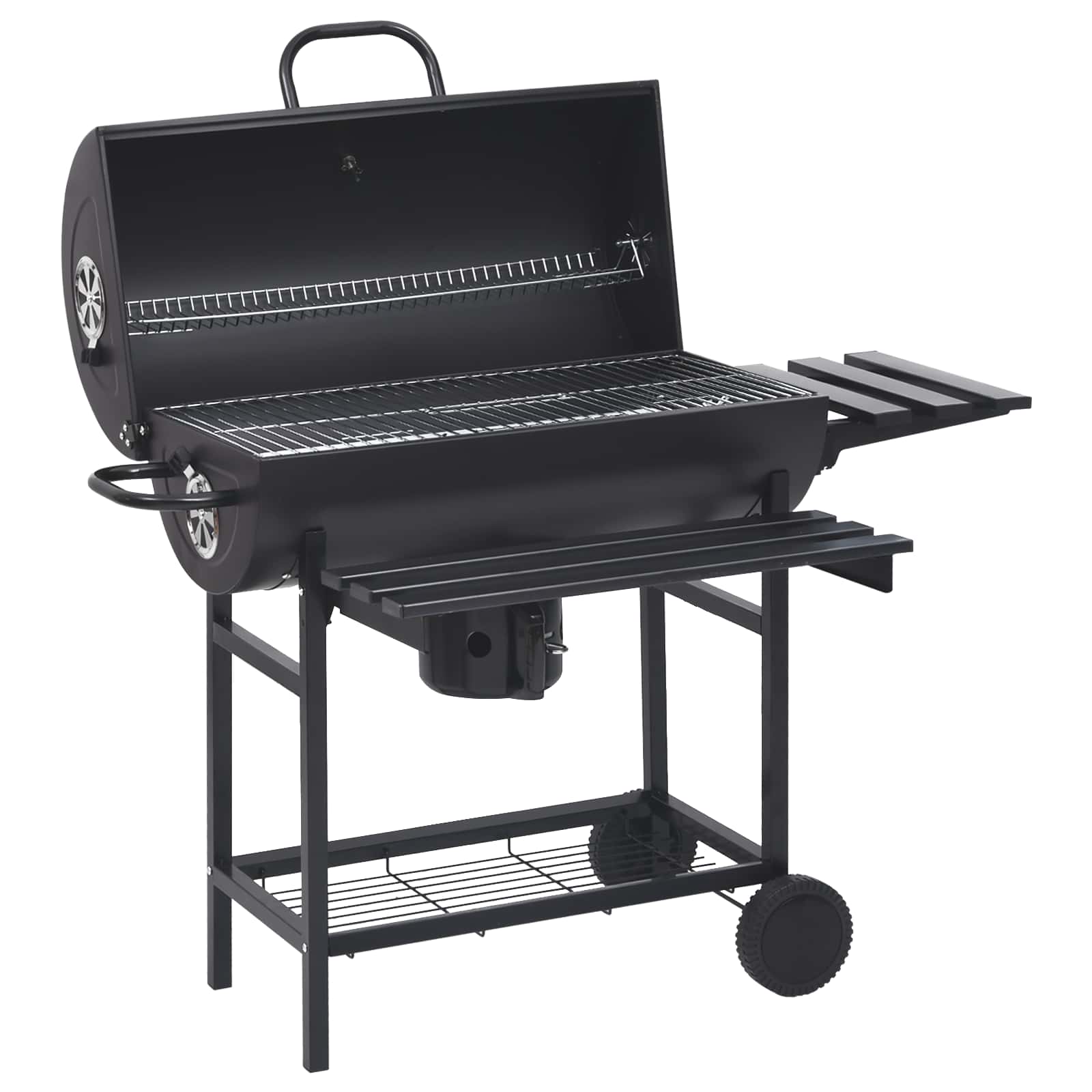 Vaten Grill met Wielen en Planken 3 pcs 115 x 85 x 95 cm Metaal image 5