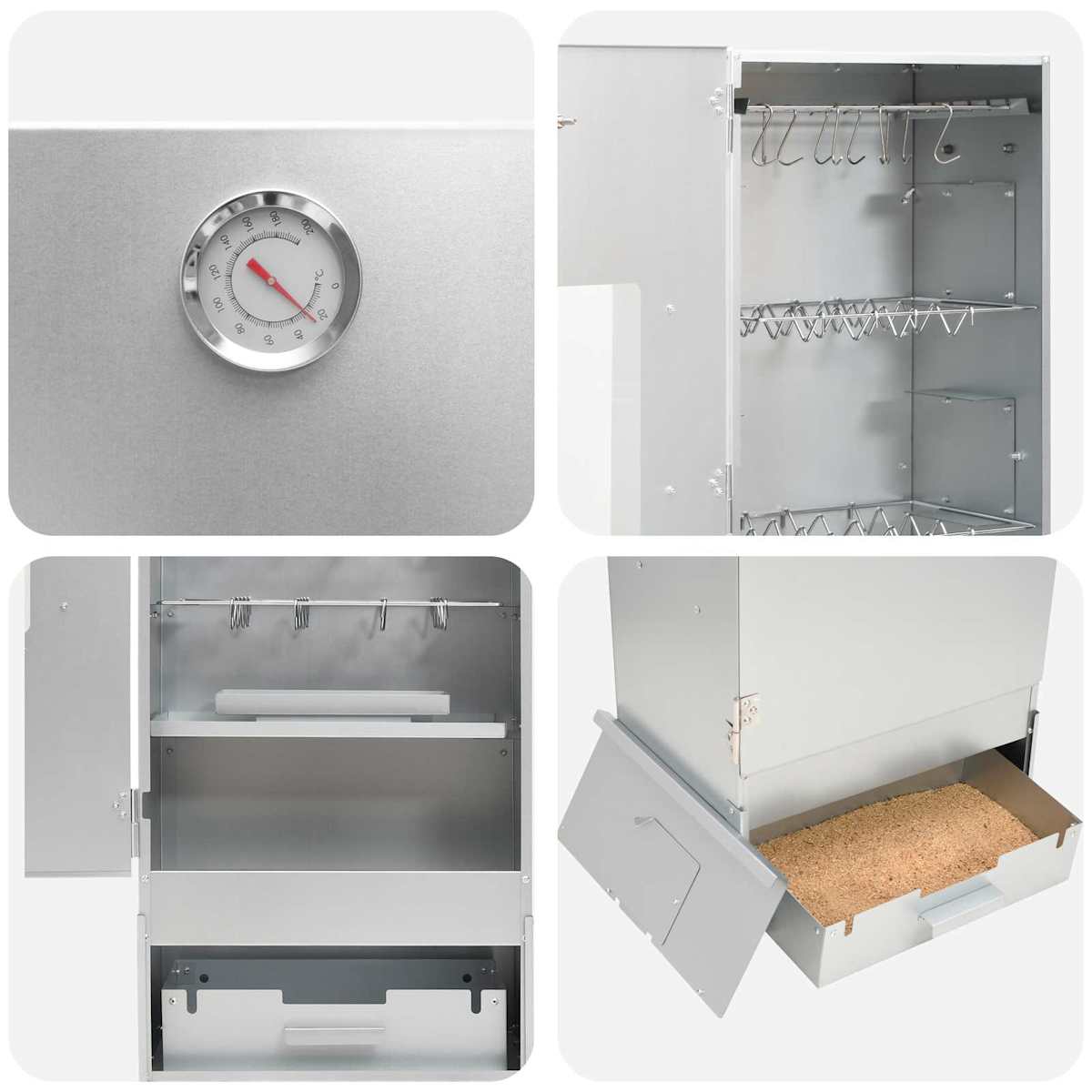 Ryggerovn 3 stk. 44,5 x 29 x 110 cm Galvaniseret stål Sølv - Billede 5
