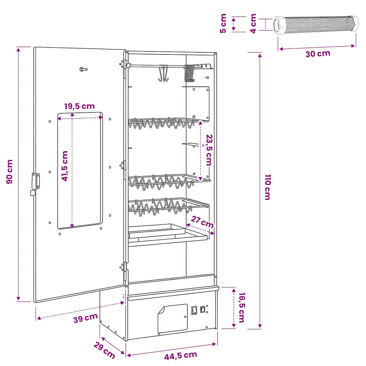 Ryggerovn 3 stk. 44,5 x 29 x 110 cm Galvaniseret stål Sølv - Billede 7