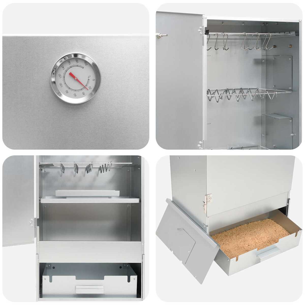Ryggerovn 3 stk. 44,5 x 29 x 110 cm Galvaniseret stål Sølv - Billede 5