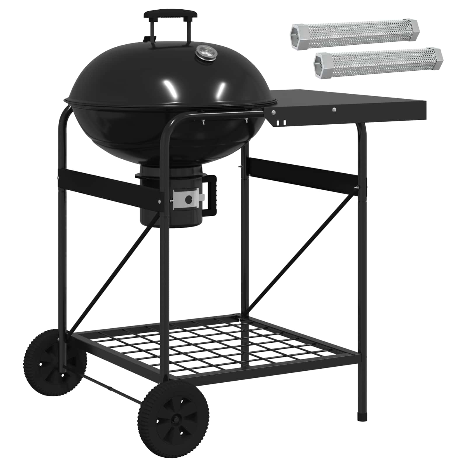 Houtskoolgrill met Rookbuizen 91 x 71 x 107 cm Staal Zwart image 2