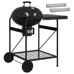 vidaXL S&uuml;si grill suitsetaja torudega 91 x 71 x 107 cm Teras Must