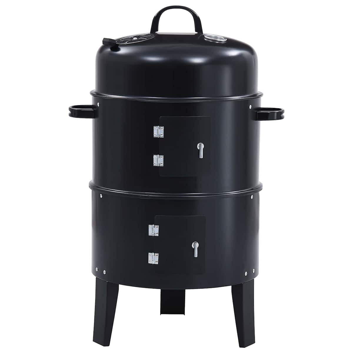 Udendørs grill Ø 40 x 80 cm Stål Sort - Billede 3