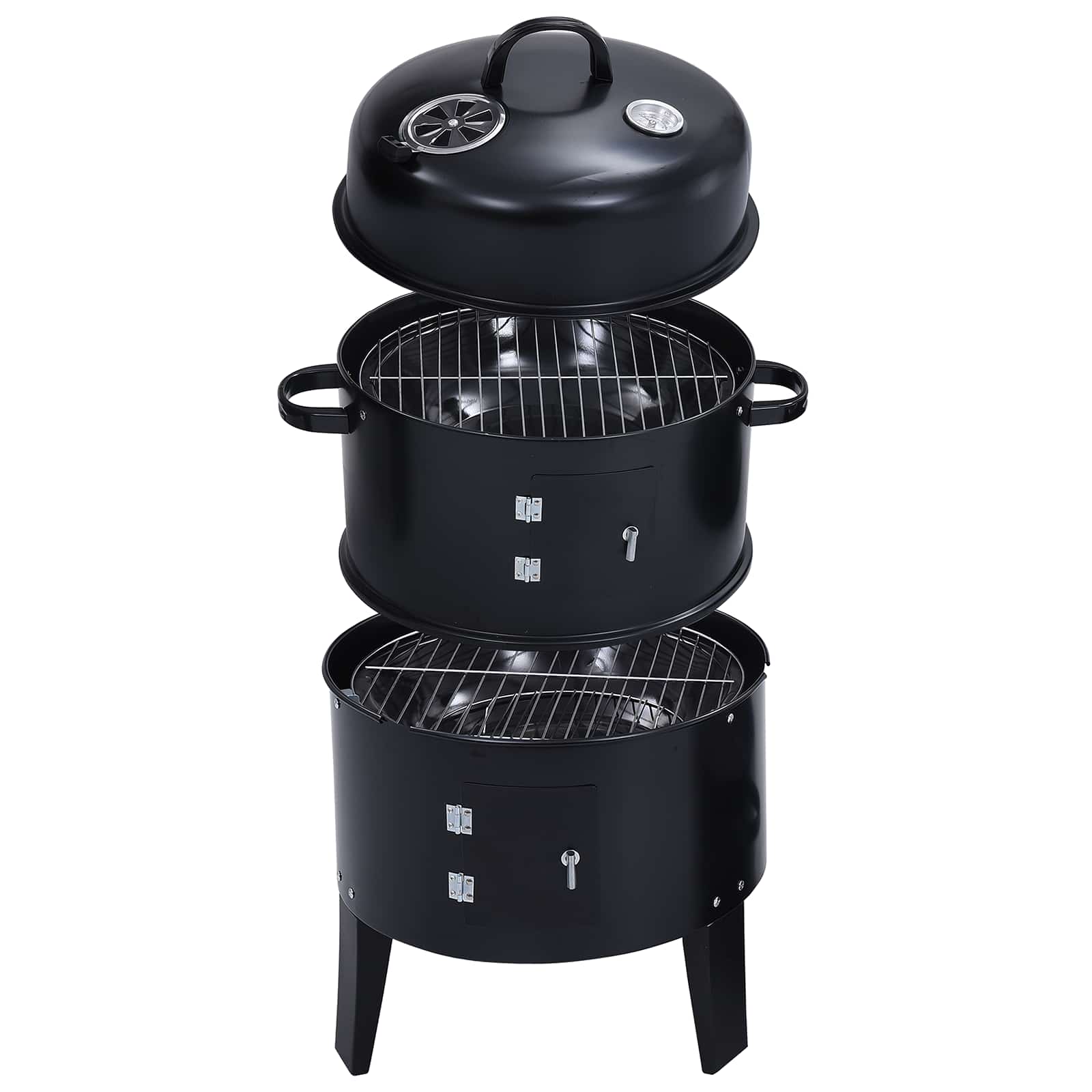 Buiten Grill Ø 40 x 80 cm Staal Zwart image 4