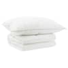 vidaXL Tekk ja padjakomplekt 2 pcs 135x200 cm Suvi 140 GSM Vill Valge