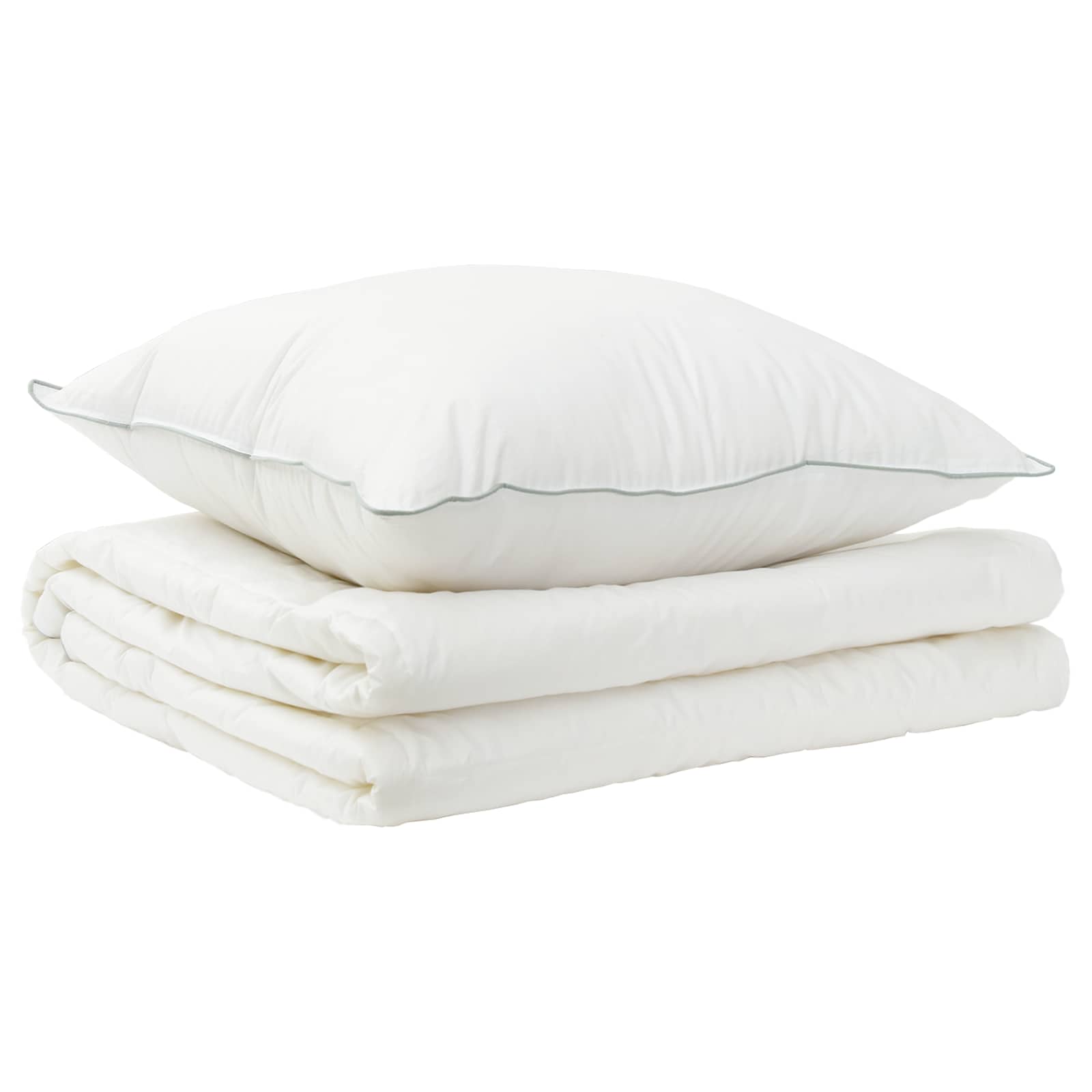 Dekbed en Kussen Set 2 st 137x200 cm Zomer 140 GSM Wol Wit image 2