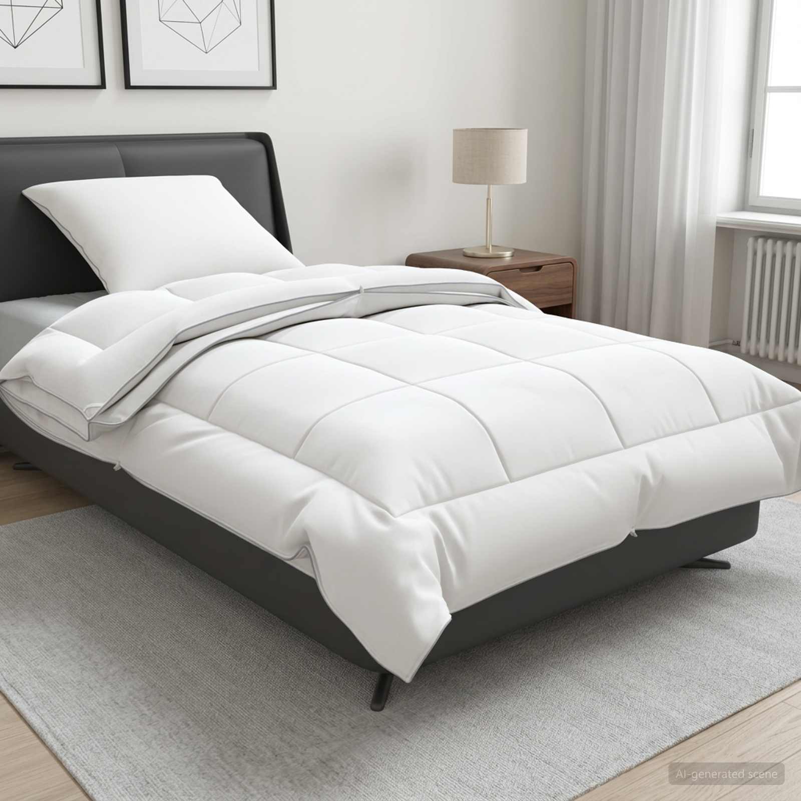 Dekbed en Kussen Set 2 pcs 140x200 cm 4 seizoenen 140+220 GSM image 1