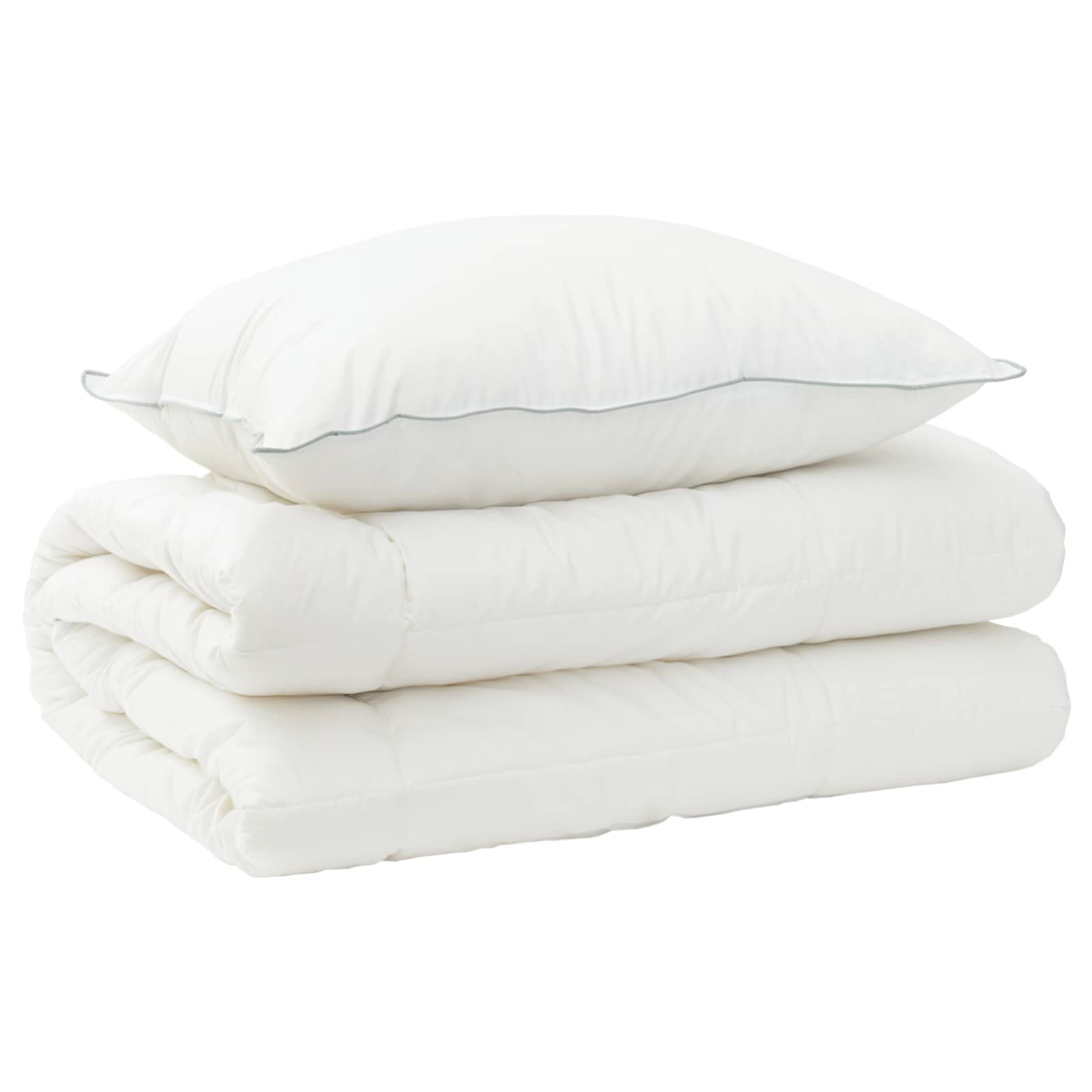 Dekbed en Kussen Set 2 pcs 137x200 cm Winter 450 GSM Wol Wit image 2