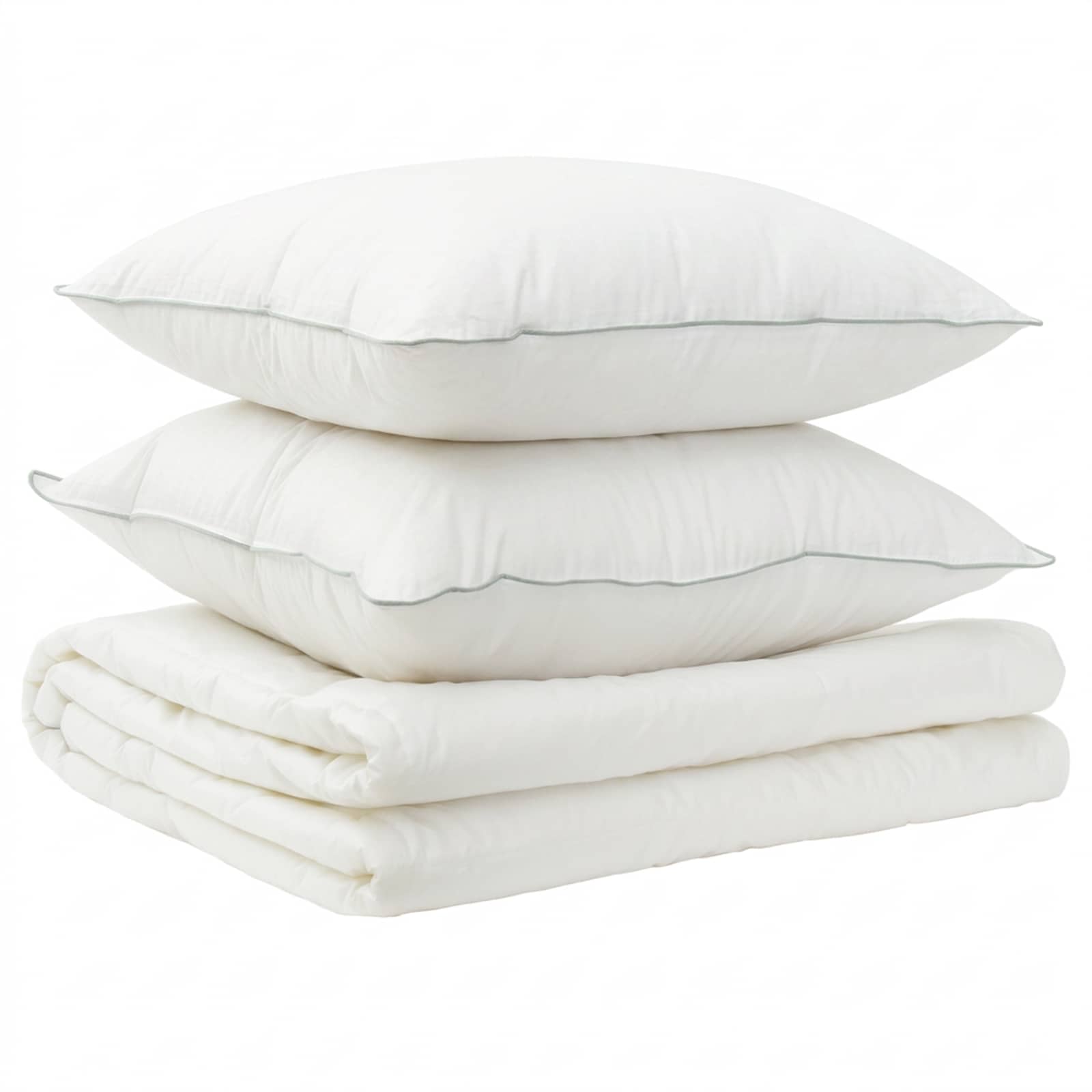 Dekbed en Kussen Set 3 pcs 240x260 cm Zomer 140 GSM Wol Wit image 2