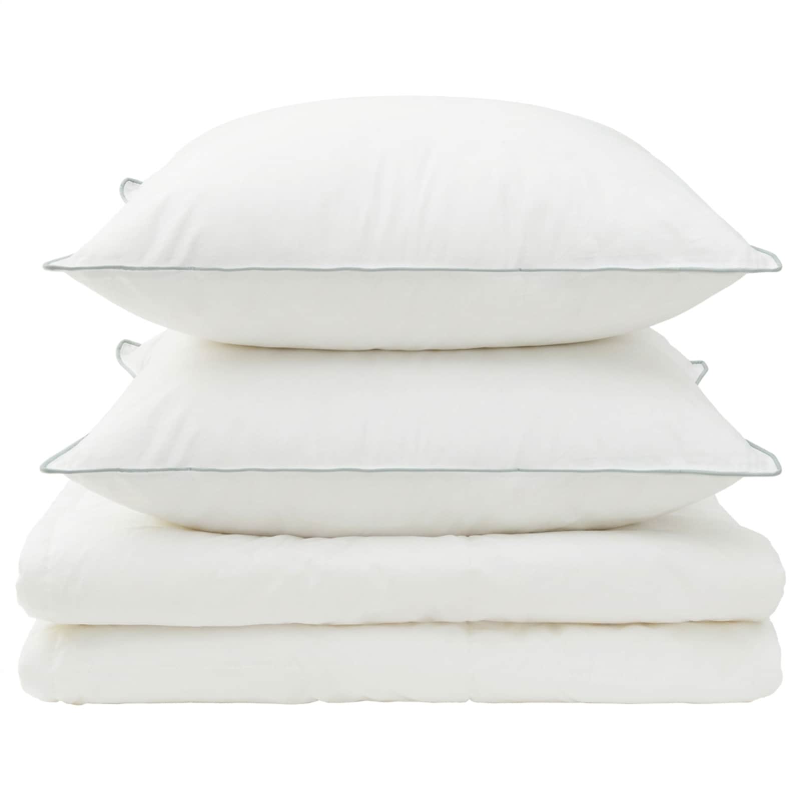 Dekbed en Kussen Set 3 pcs 240x260 cm Zomer 140 GSM Wol Wit image 6