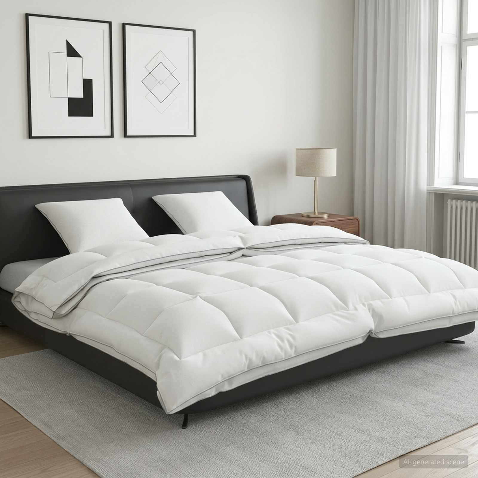 Dekbed en Kussen Set 3 pcs 240x260 cm 4 seizoenen 140+220 GSM image 1