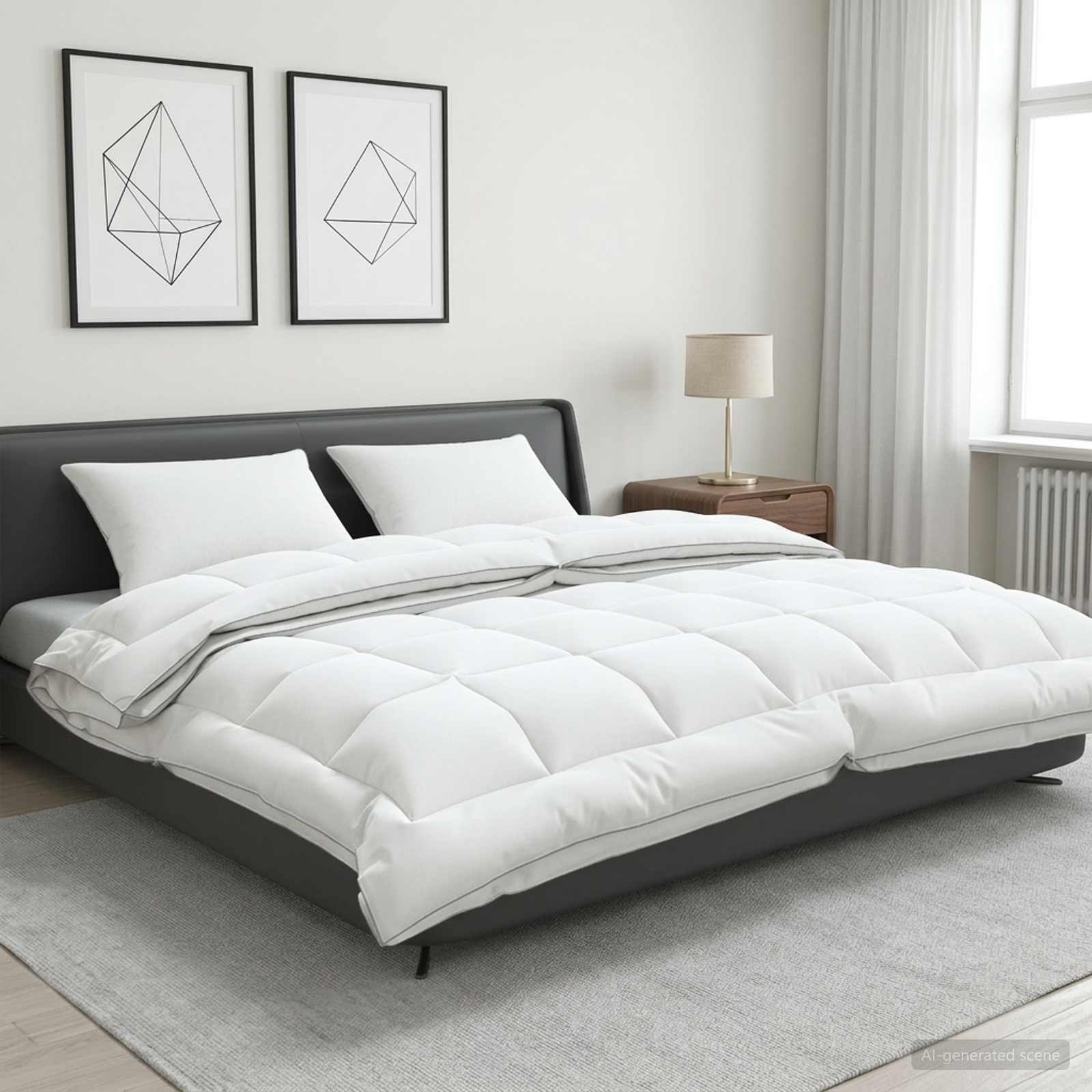 Dekbed en Kussen Set 3 pcs 240x260 cm 4 seizoenen 140+220 GSM image 1