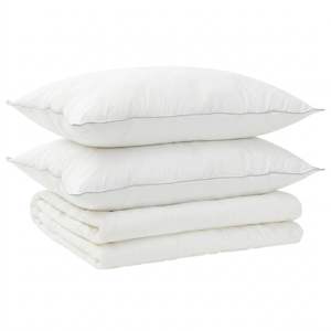 vidaXL Tekk ja padjakomplekt 3 tk 200x200 cm Suvi 200 GSM Vill Valge