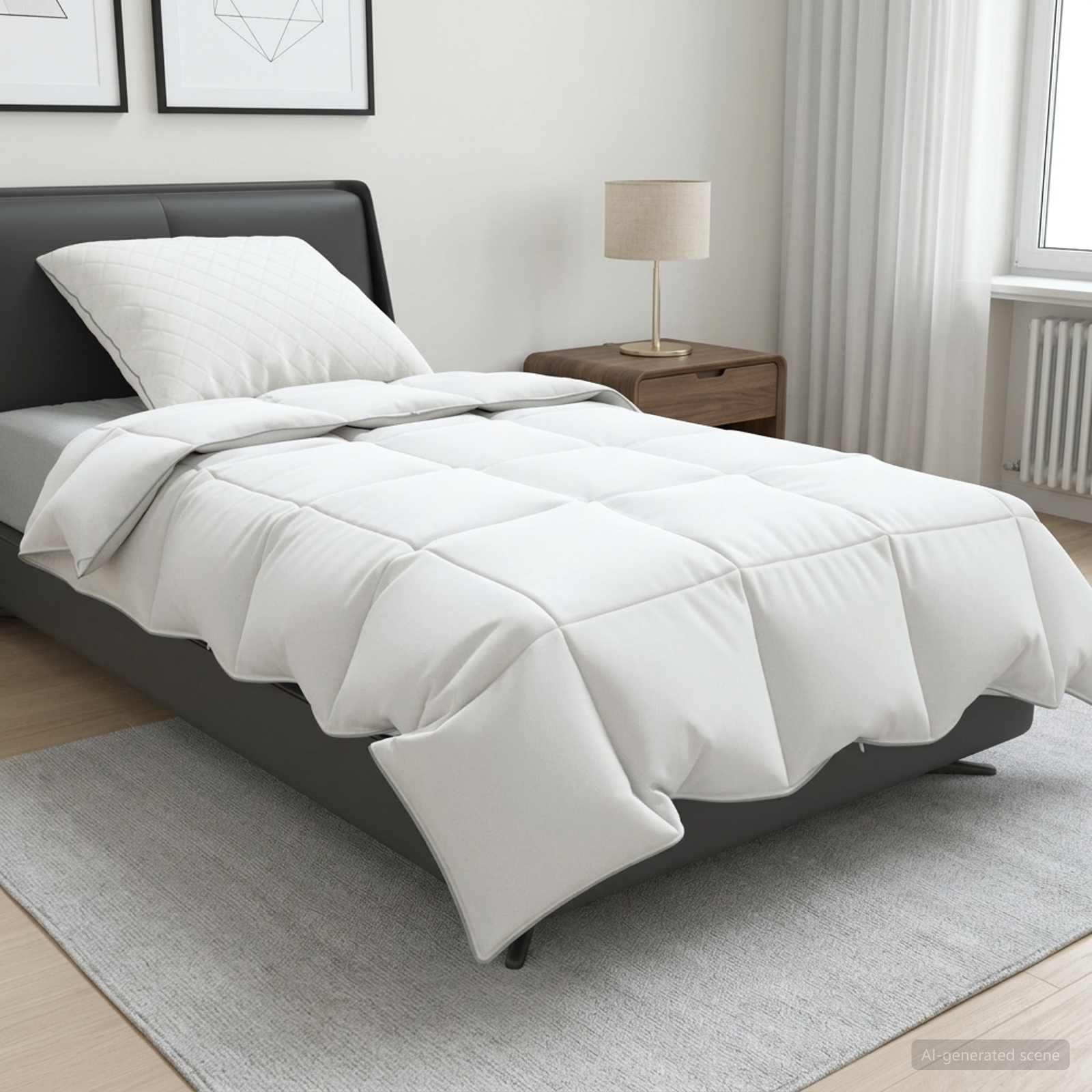 90% ganzen dons dekbedset FULDA 2 st 137 x 200 cm Zomer 100 GSM image 1