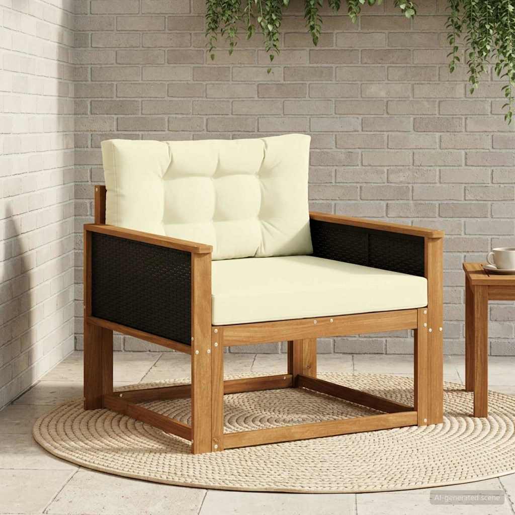 vidaXL Canapea Medie pentru Exterior natural