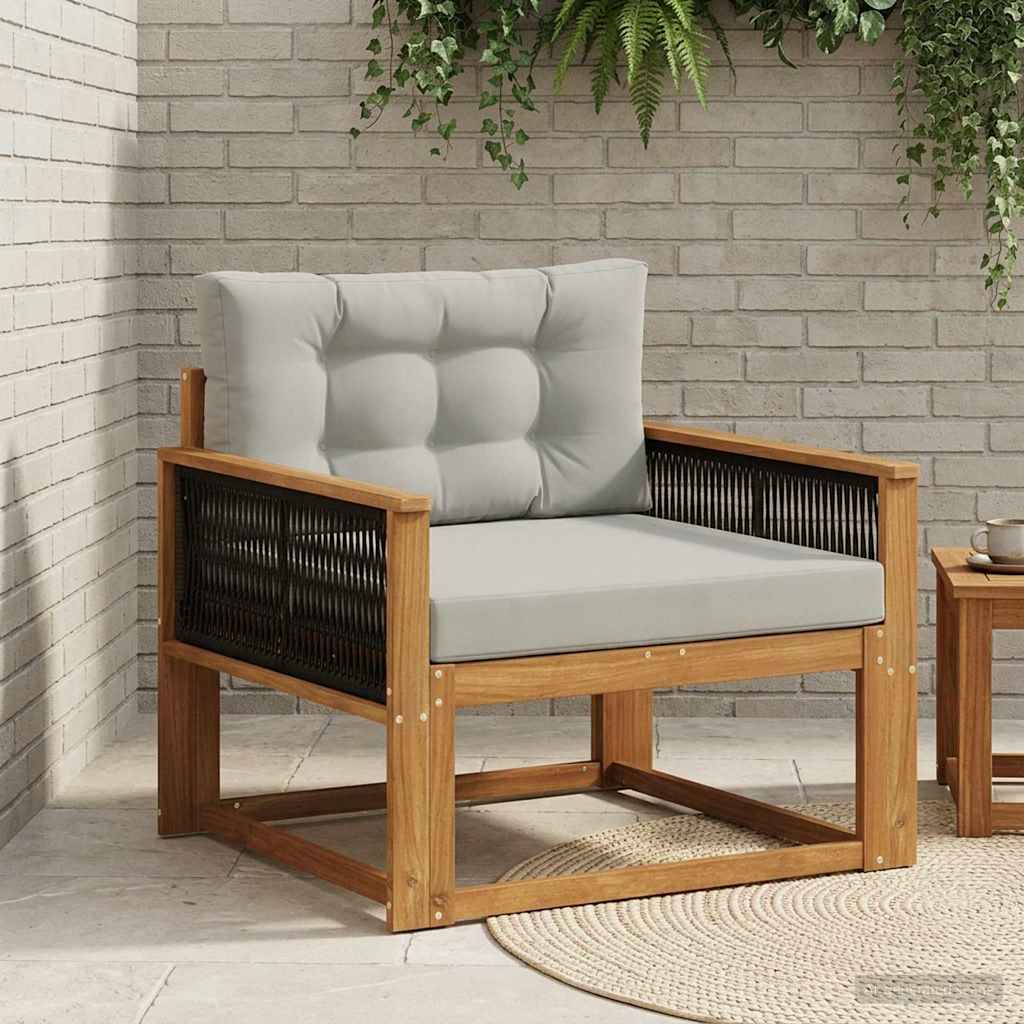 vidaXL Canapea Medie pentru Exterior natural