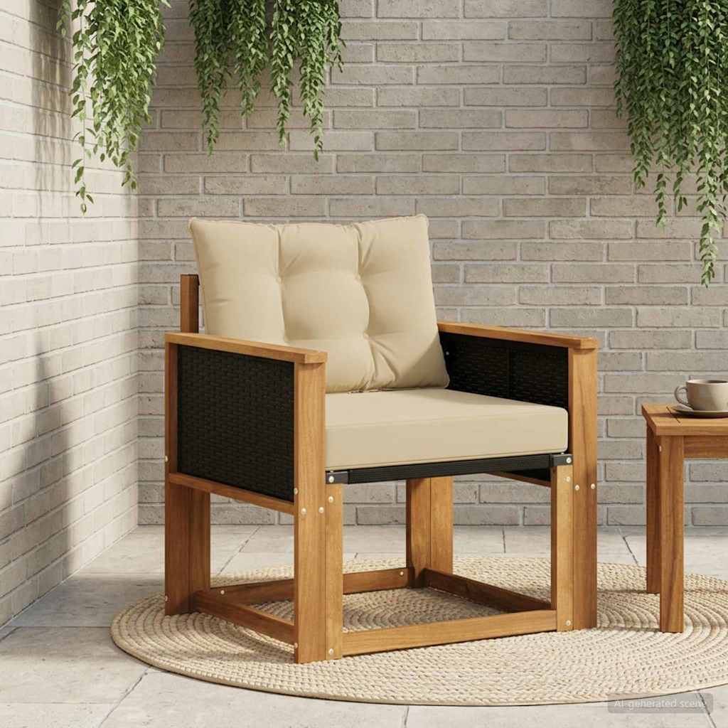 vidaXL Canapea Medie pentru Exterior Lemn Solid de Acacia natural