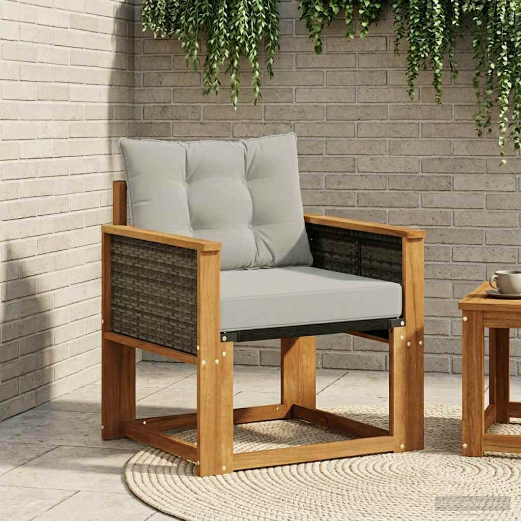 vidaXL Canapea de exterior Lemn Solid de Acacia natural