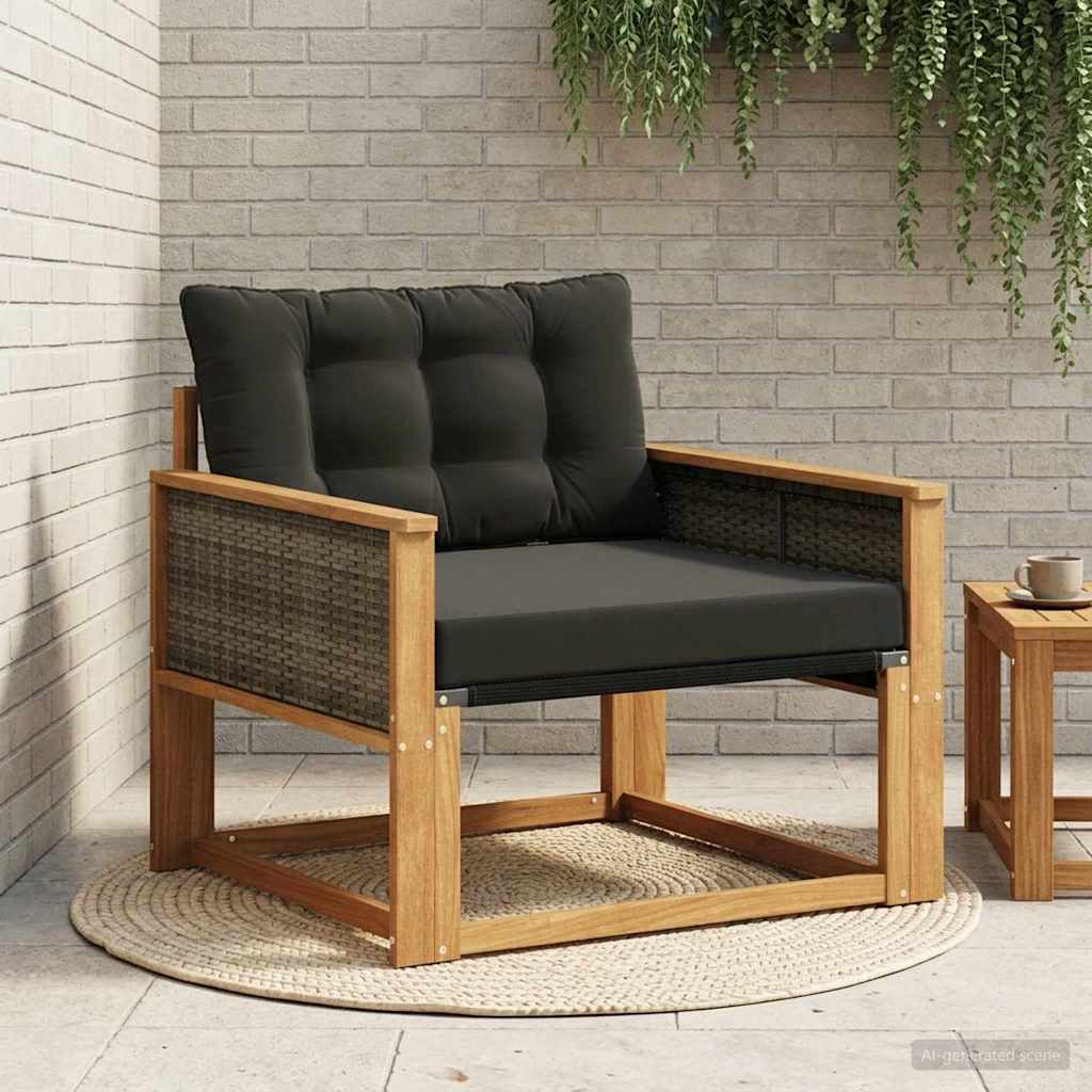 vidaXL Set de canapele de exterior Lemn solid de Acacia și Textilene