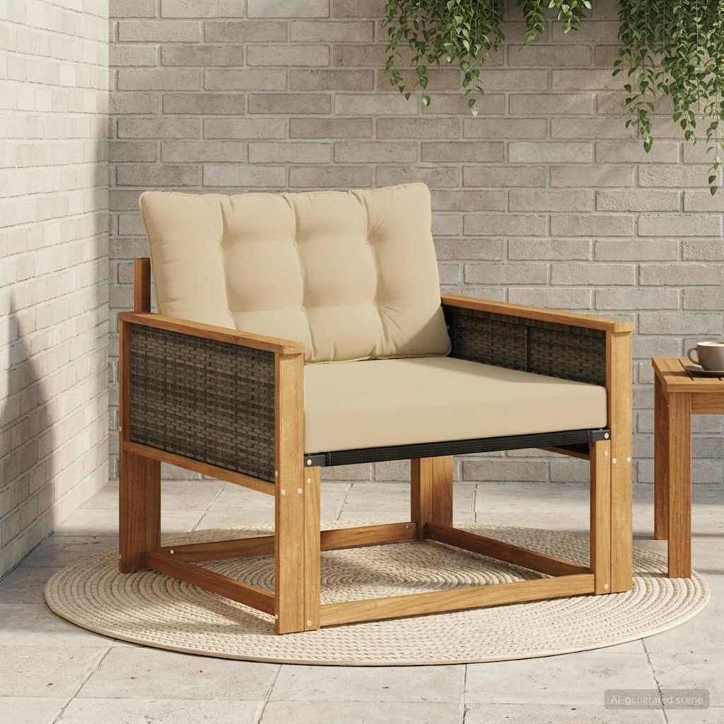 vidaXL Set de canapele de exterior Lemn solid de Acacia și Textilene