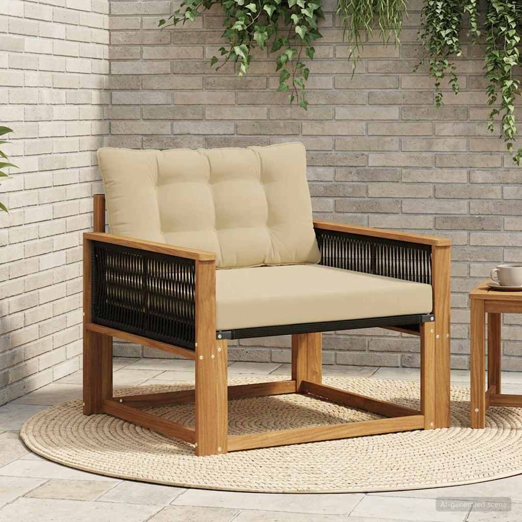 vidaXL Set de canapele de exterior Lemn solid de Acacia și Textilene