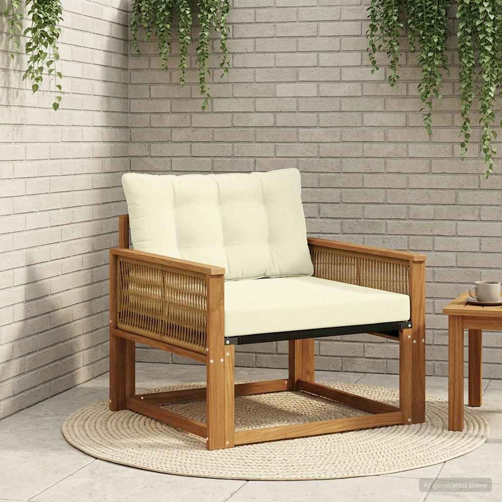 vidaXL Set de canapele de exterior Lemn solid de Acacia și Textilene